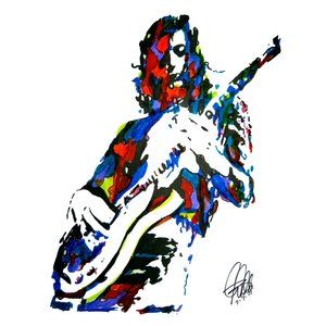 Jimmy Page Led Zeppelin Guitar Hard Rock Musiv Print Poster Wall Art 18x…